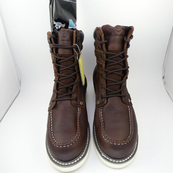 SUREWAY Heavy Duty Soft Toe Full Grain Leather Work Boots Brown Men's: US 13 - Picture 5 of 8